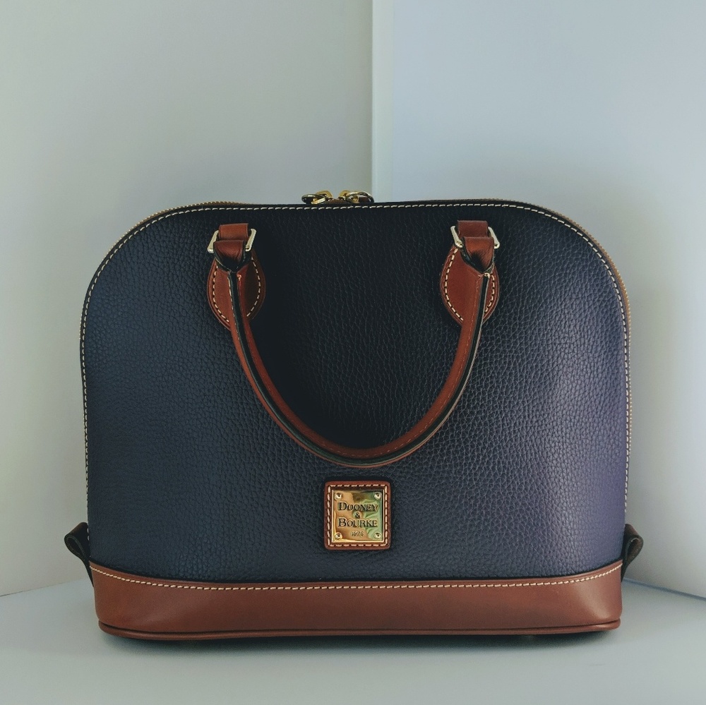 SOLD!Dooney and Bourke Plum Pebble Leather Satchel